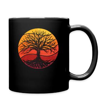 Arbre de vie arbre de vie symbole motif - Mug uni - noir - Droite