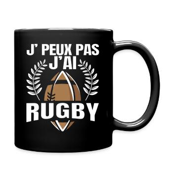Je Peux Pas J'ai Rugby - Mug uni - noir - Droite