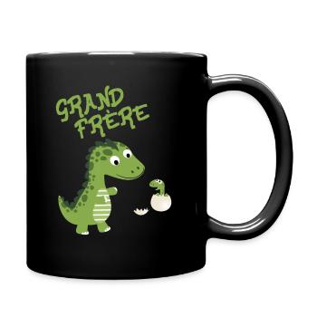 Großer Bruder Dino - Grand Frere - Tasse einfarbig - Schwarz - Rechts