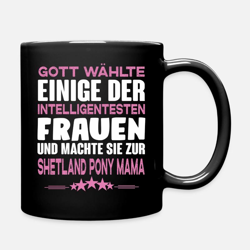 Shetland Pony - Shetty - Tasse einfarbig - Schwarz
