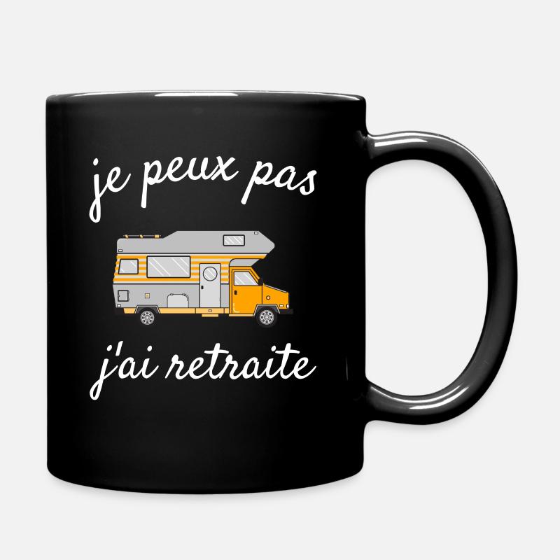 Je peux pas j'ai retraite en camping-car - Mug uni - noir
