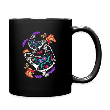 Colorful chickens - Full Colour Mug - black - Right