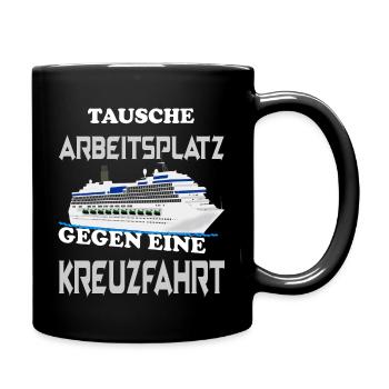 Kreuzfahrtschiff Kreuzfahrt Schiffsreise - Tasse einfarbig - Schwarz - Rechts