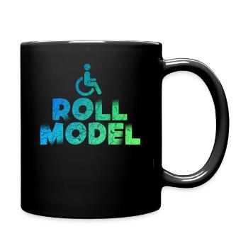 Wheelchair Model - Full Colour Mug - black - Right