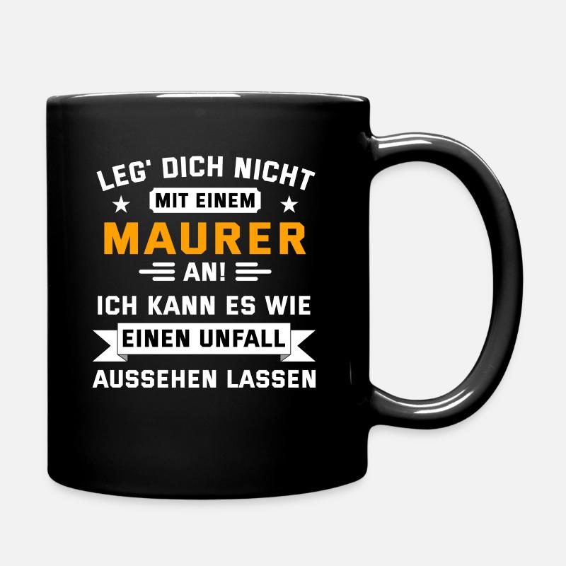 Maurer Spruch - Tasse einfarbig - Schwarz