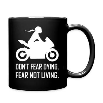 Motocycliste motarde sens de la vie Sportbike - Mug uni - noir - Droite
