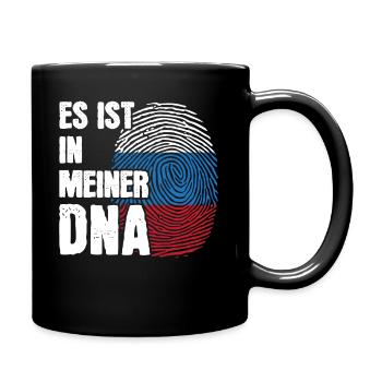 Russland DNA Russe Russin Geschenk Russisch - Tasse einfarbig - Schwarz - Rechts