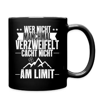 Geocaching Cacht nicht am Limit Cache Geocacher - Tasse einfarbig - Schwarz - Rechts