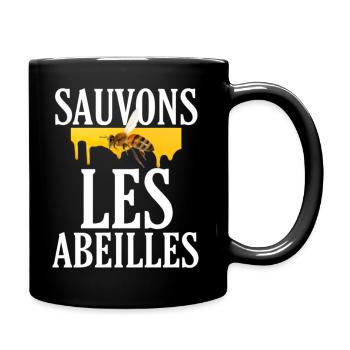 sauvons les abeilles - Mug uni - noir - Droite