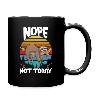 Paresseux Nope Not Today - Mug uni - noir - Droite
