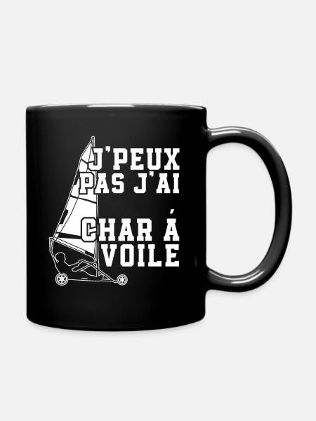 Je Peux Pas J'Ai Char à Voile - Mug uni - noir