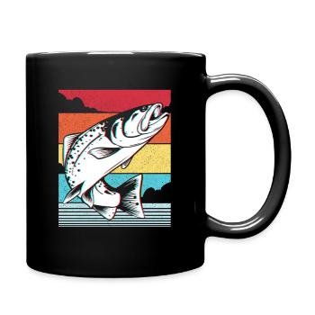 Fish pike carp - Full Colour Mug - black - Right