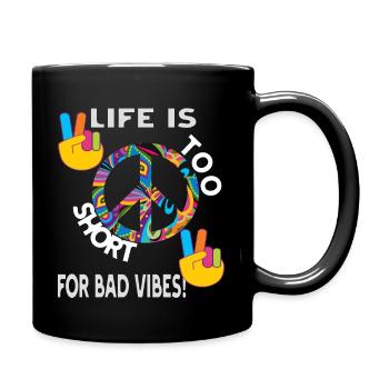 Hippie Festival cadeau de signe de paix sort - Mug uni - noir - Droite
