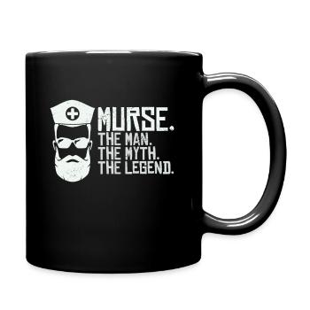 Murse Man Der Mythos Die Legende - Tasse einfarbig - Schwarz - Rechts
