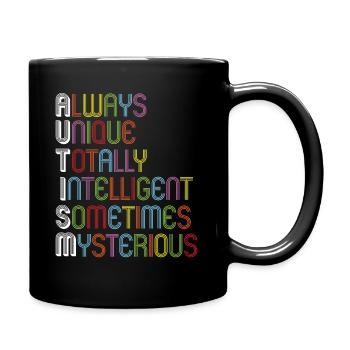 Autism Awareness - Full Colour Mug - black - Right