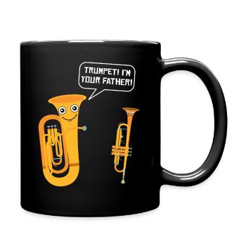 Tuba Blasinstrument Tubist Trompete Blaskapelle - Tasse einfarbig - Schwarz - Rechts