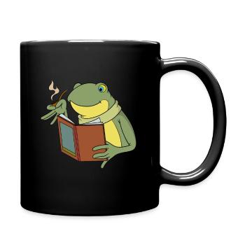 Cottagecore Grenouille Livre Amoureux de la nature - Mug uni - noir - Droite