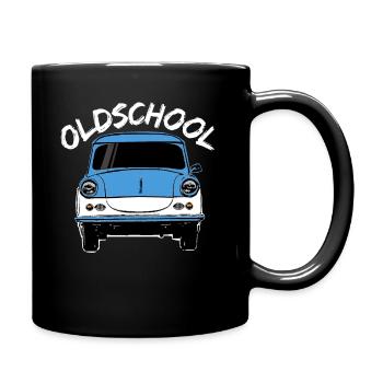 Ost Deutschland Auto Trabi Retro Oldtimer Auto - Tasse einfarbig - Schwarz - Rechts