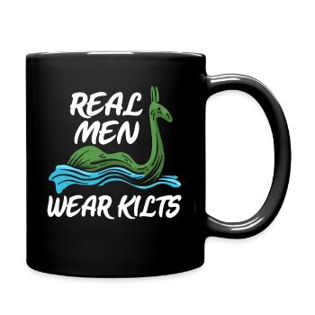 Lochness Schottland Wappen Symbol Geschenk Spruch - Tasse einfarbig - Schwarz - Rechts