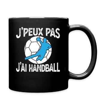 Je Peux Pas J'Ai Handball - Mug uni - noir - Droite