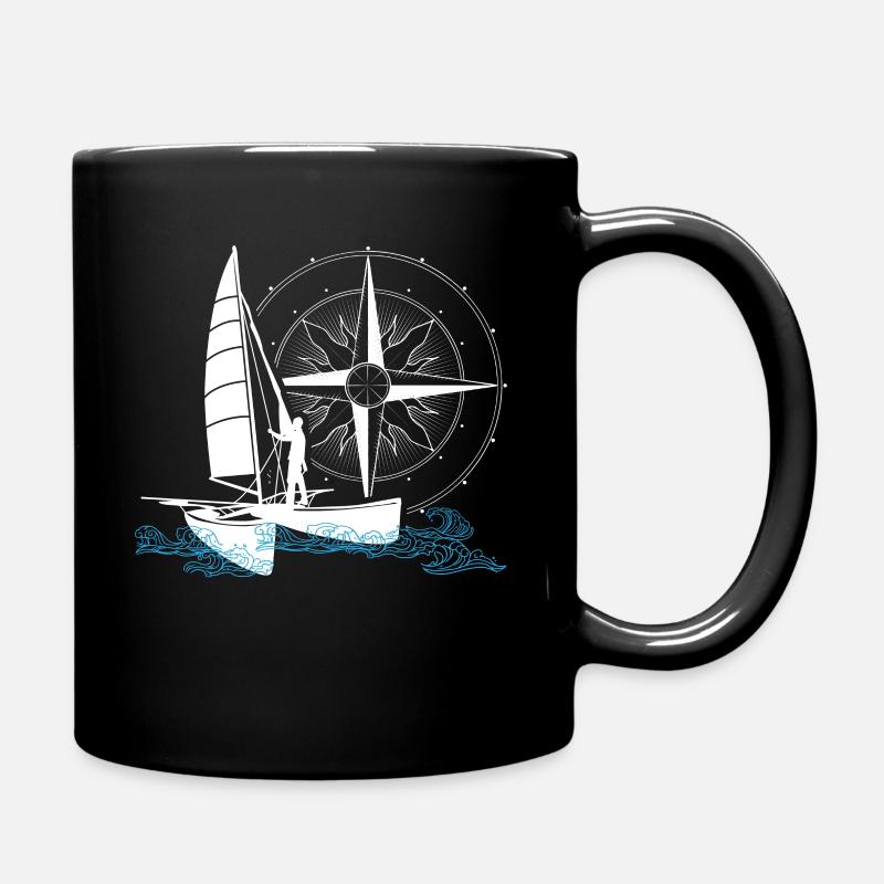 Catamaran Voile Double Coque Bi-Coque - Mug uni - noir