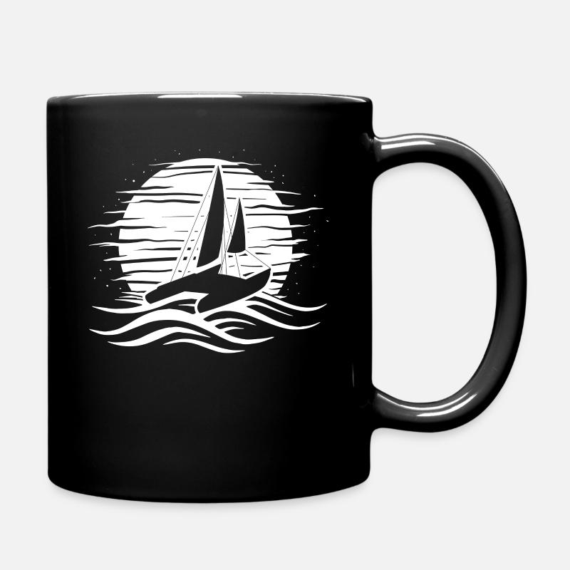 Catamaran Voile Double Coque Bi-Coque - Mug uni - noir