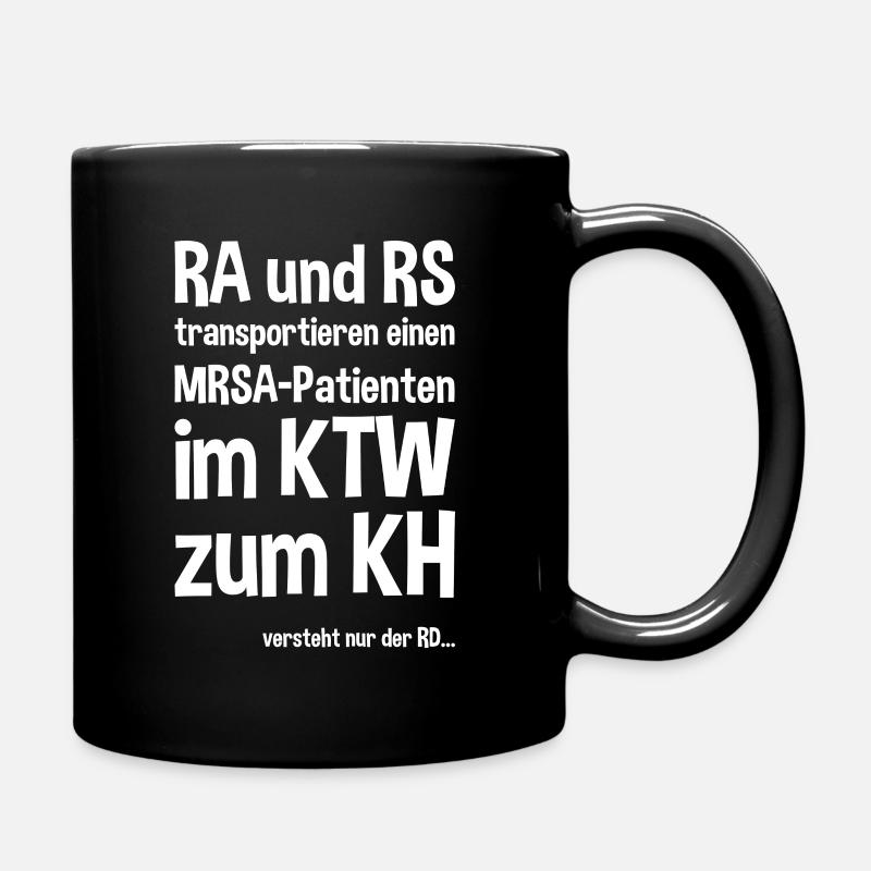 Rettungsassistent Rettungssanitäter Spruch - Tasse einfarbig - Schwarz