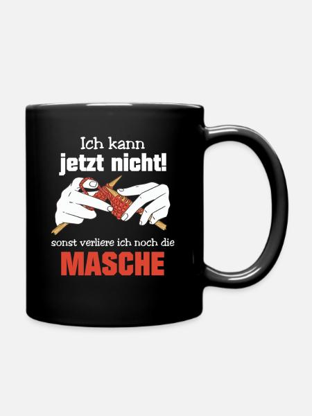 Stricken Ich kann jetzt nicht - Tasse einfarbig - Schwarz