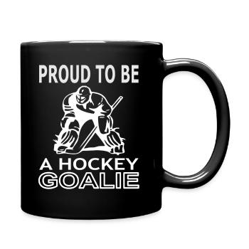 Eishockey spielen Eishockeyspieler Goalie Geschenk - Tasse einfarbig - Schwarz - Rechts