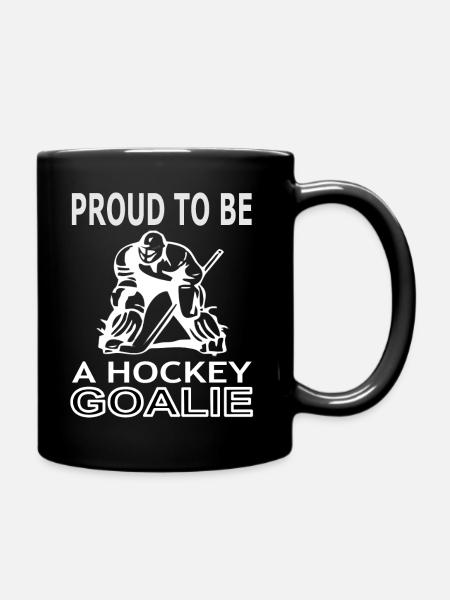Eishockey spielen Eishockeyspieler Goalie Geschenk - Tasse einfarbig - Schwarz