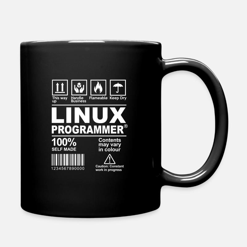 Geek Linux Programmierer lustige Definition - Tasse einfarbig - Schwarz