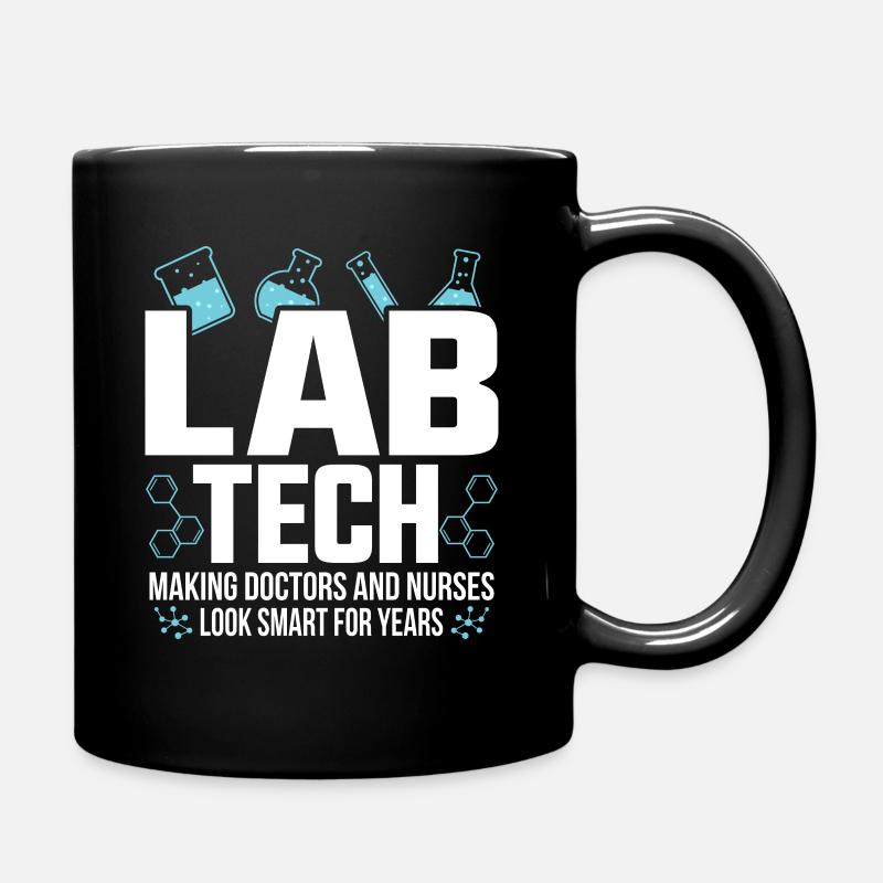 Laboratory technology makes doctors look smart - Full Colour Mug - black