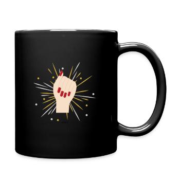 Nails | Nails Lover | Gift for her | Nails Salon - Tasse einfarbig - Schwarz - Rechts