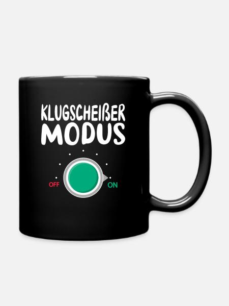 Besserwisser Klugscheißer Herren Damen - Tasse einfarbig - Schwarz