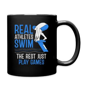 Schwimmsport Schwimmen Schwimmer Schwimmverein - Tasse einfarbig - Schwarz - Rechts