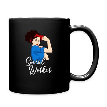 Sozialarbeiterin Mädchen, Sozialarbeiterin - Tasse einfarbig - Schwarz - Rechts