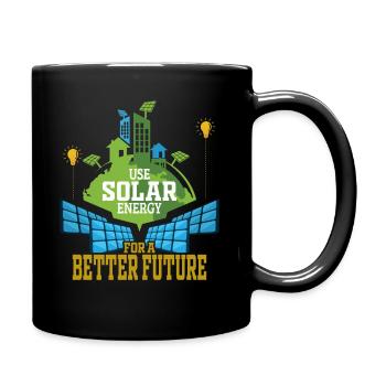 Énergie solaire Énergie renouvelable - Mug uni - noir - Droite