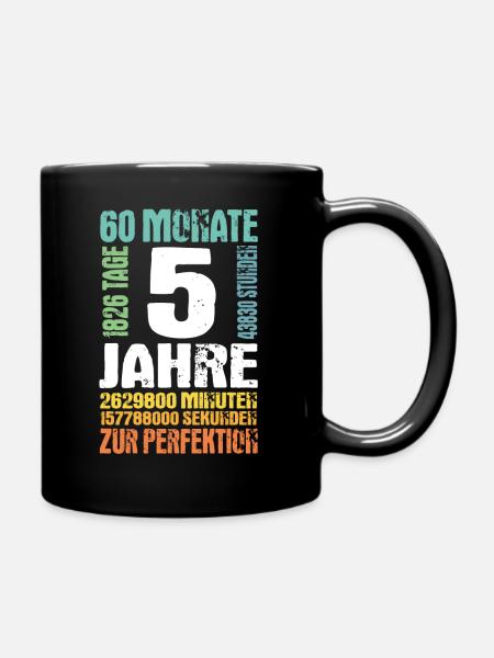 5. Geburtstag Jungen Mädchen 5 Jahre Geschenk - Tasse einfarbig - Schwarz
