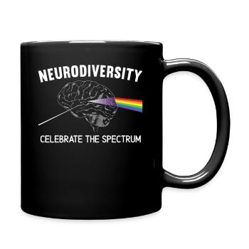 Neurodiversität Feiert Das Spektrum ADHS ASD - Tasse einfarbig - Schwarz - Rechts