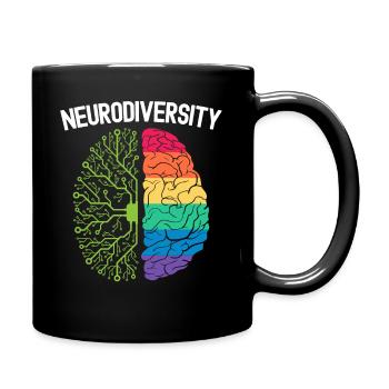 Neurodiversity Rainbow Autism Awareness - Full Colour Mug - black - Right