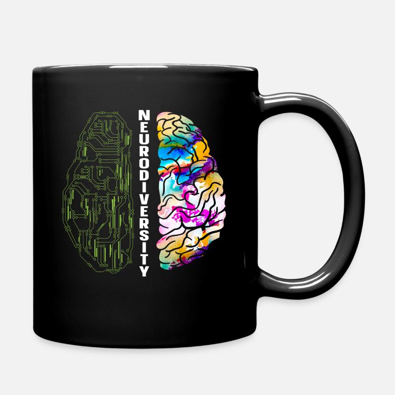 Neurodiversität Regenbogen Autismus Bewusstsein ASD ADHS - Tasse einfarbig - Schwarz
