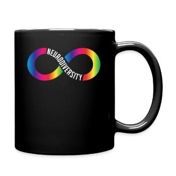 Neurodiversity Rainbow Infinity - Full Colour Mug - black - Right