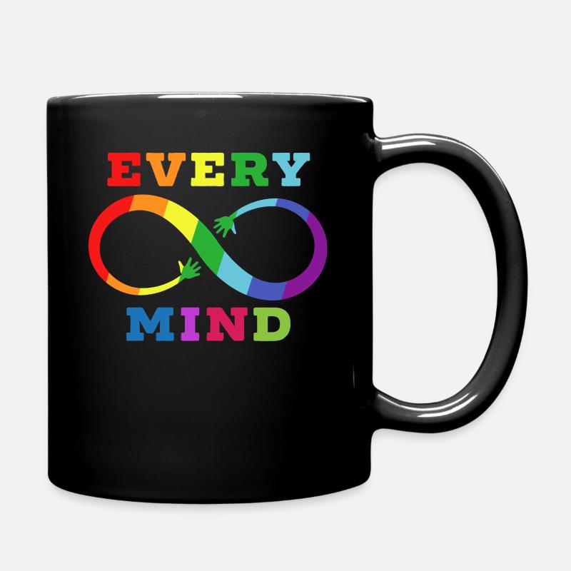 Every Mind Neurodiversity Autism Awareness Unterstützung - Tasse einfarbig - Schwarz