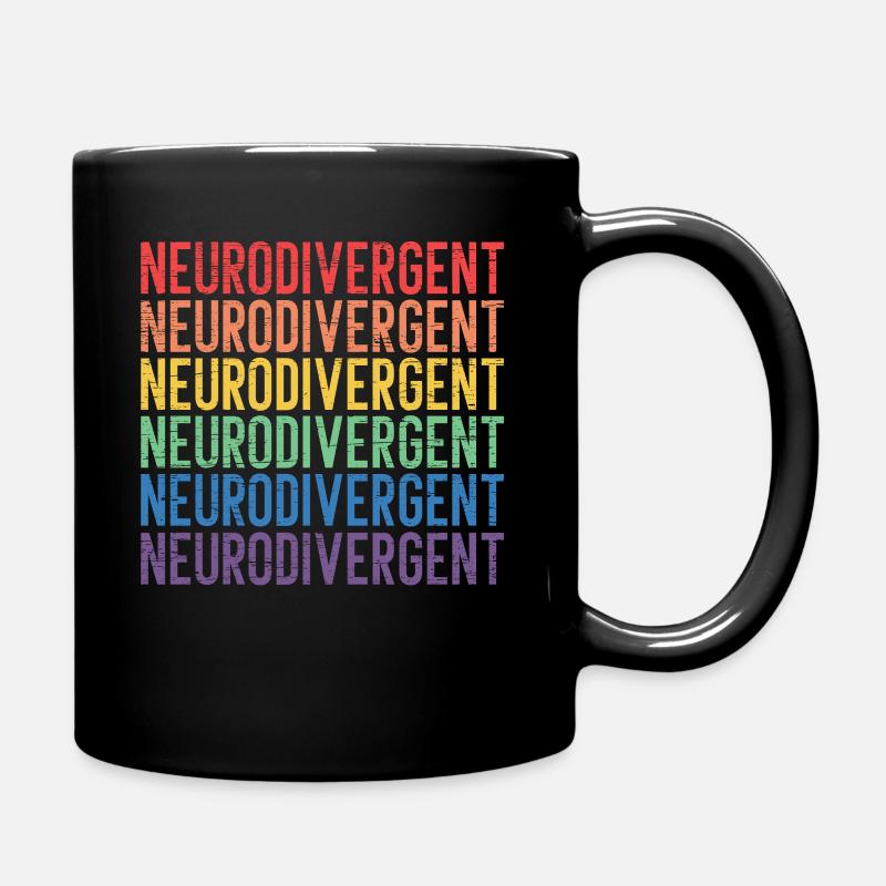 Neurodivergent Neurodiversity Rainbow TDAH - Mug uni - noir