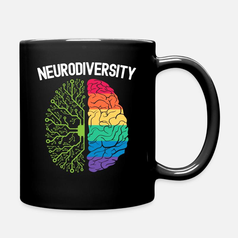 Neurodiversité Rainbow Autism Awareness EDD ADHD - Mug uni - noir