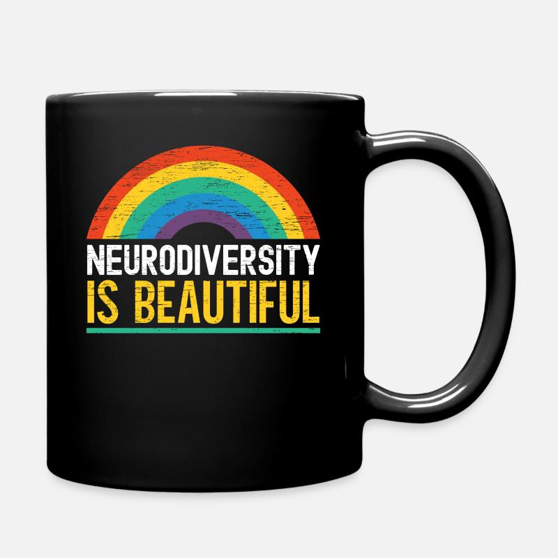 Neurodiversité est belle infinity rainbow TDAH - Mug uni - noir