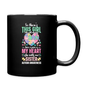 Autism Awareness - Full Colour Mug - black - Right