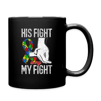 Autism Awareness - Full Colour Mug - black - Right