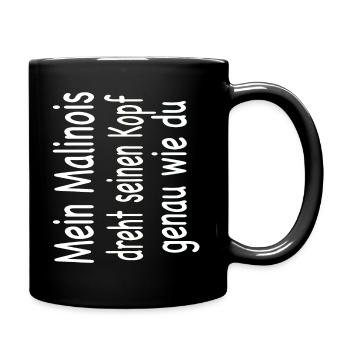 Malinois - Malinois Geschenkidee - Tasse einfarbig - Schwarz - Rechts