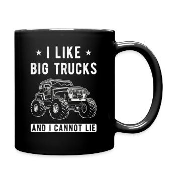 4x4 sort drôle - Mug uni - noir - Droite